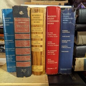 Vintage Readers Digest Condensed Books Collection, Set Of 5